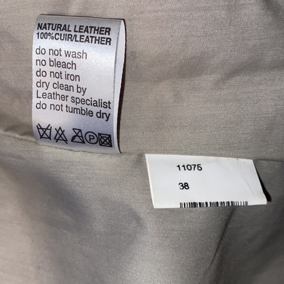 Italian made Designer genuine leather buttoned jacket - Picture 9 of 10